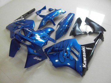 1994-1997 Bleu Noir Flamme Kawasaki ZX9R Carénages Moto