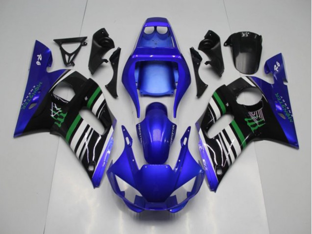 1998-2002 Bleu Monster Yamaha YZF R6 Carénage Moto