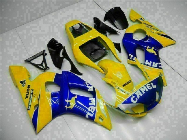 1998-2002 Jaune Bleu Yamaha YZF R6 Carénage Moto