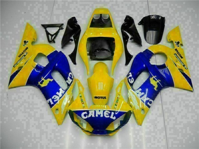 1998-2002 Jaune Bleu Yamaha YZF R6 Carénage Moto