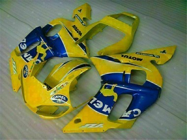 1998-2002 Jaune Bleu Yamaha YZF R6 Carrosserie Moto