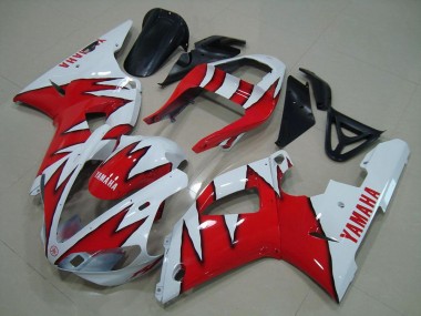 2000-2001 Blanc Rouge Flamme Yamaha YZF R1 Carénage Moto