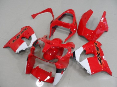 2000-2001 Rouge et Blanc Kawasaki ZX9R Carénage Moto