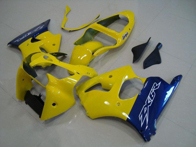 2000-2002 Jaune Bleu Kawasaki ZX6R Carénage Moto