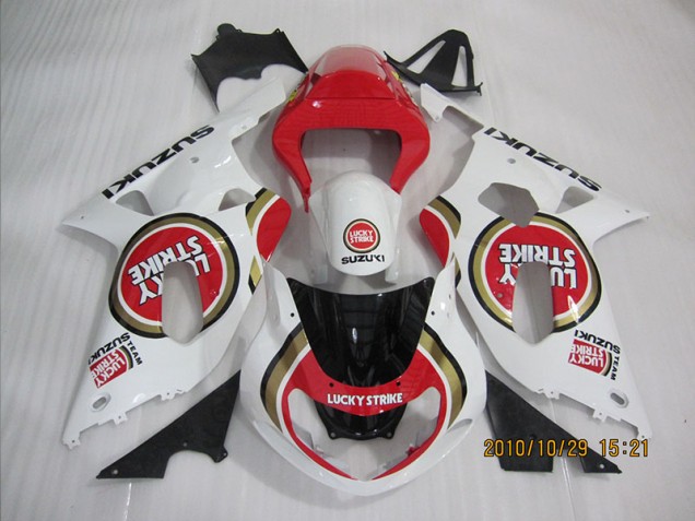 2001-2003 Rouge Blanc Lucky Strike Suzuki GSXR 600 Carénage Moto