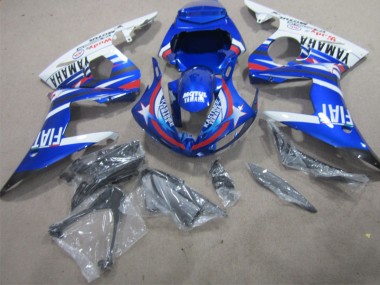 2002-2003 Bleu Blanc Motul Fiat Yamaha YZF R1 Carénages Moto