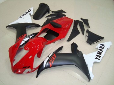 2002-2003 Noir Mat Rouge Yamaha YZF R1 Carénage Moto