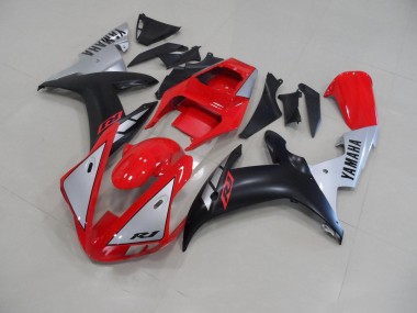 2002-2003 Rouge Matte Argent Yamaha YZF R1 Carénage Moto