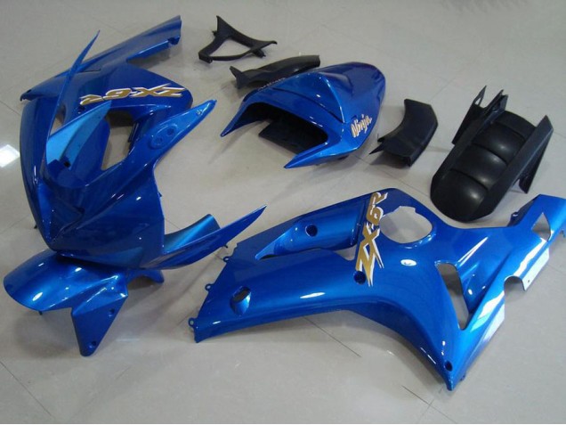 2003-2004 Light Bleu Kawasaki ZX6R Carénage Moto