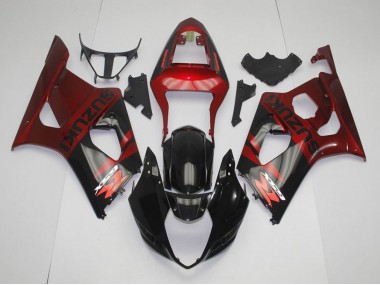 2003-2004 Noir Rouge Suzuki GSXR 1000 Carénage Moto