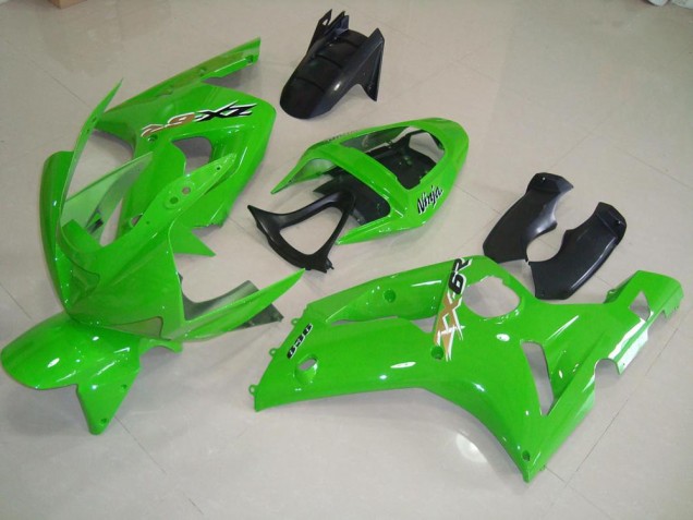 2003-2004 Vert Kawasaki ZX6R Carénage Moto