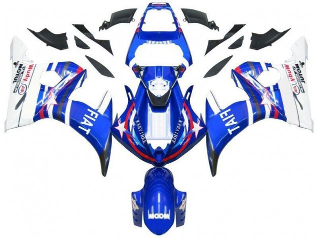 2003-2005 Bleu Star Fiat Yamaha YZF R6 Carénage Moto