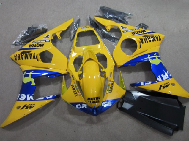 2003-2005 Jaune Motul Yamaha YZF R6 Carénage Moto