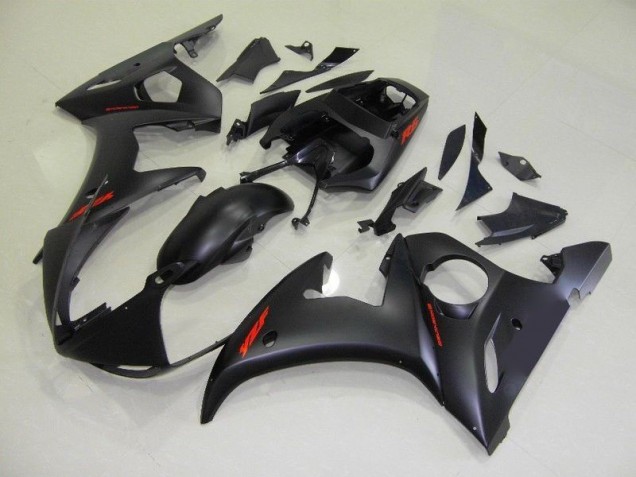 2003-2005 Noir Mat Rouge Décalque Yamaha YZF R6 Carénage Moto