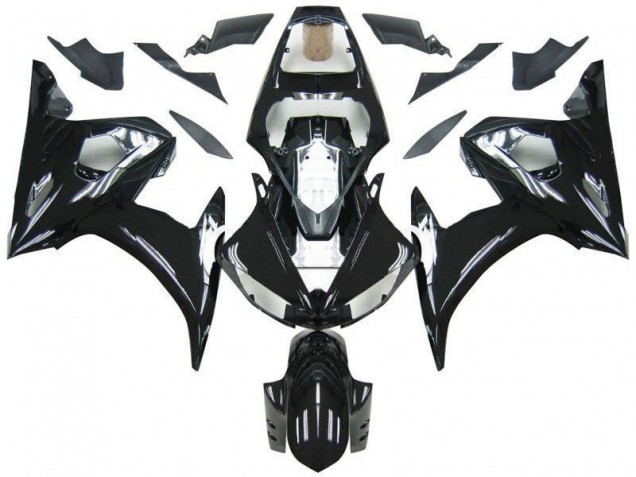 2003-2005 Noir Yamaha YZF R6 Kit Carénages Motos Complet