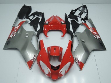 2003-2006 Argent et Rouge Aprilia RSV1000 Carénage Moto