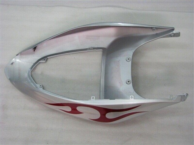 2005-2006 Argent Rouge Flamme Kawasaki ZX6R Carénage Moto