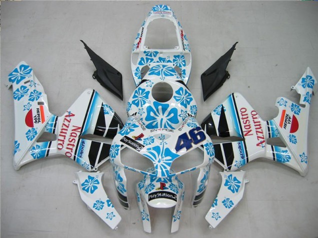 2005-2006 Blanc Bleu Nastro Azzurro 46 Honda CBR600RR Carénage Moto