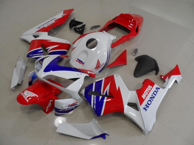 2005-2006 Blanc Bleu Rouge Motul HRC Honda CBR600RR Carénage Moto