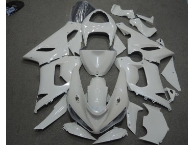 2005-2006 Blanc Kawasaki ZX6R Carénage Moto