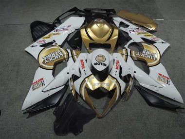 2005-2006 Blanc Or Lucky Strike Motul Suzuki GSXR 1000 Carénage Moto