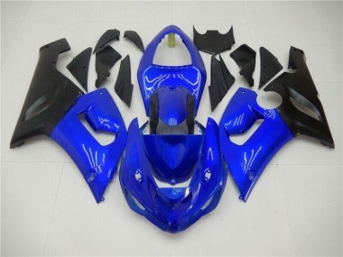 2005-2006 Bleu Kawasaki ZX6R Carénages Moto