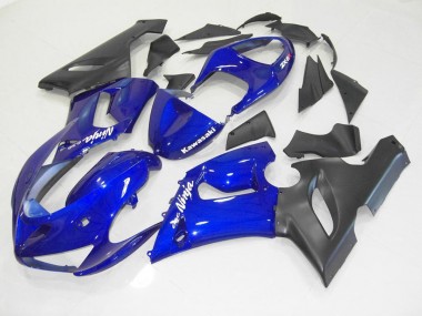 2005-2006 Bleu Noir Kawasaki ZX6R Carénages Moto