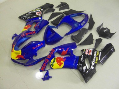 2005-2006 Bleu Red Bull Kawasaki ZX6R Carénage Moto