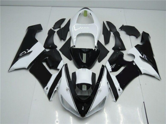 2005-2006 Noir Blanc Kawasaki ZX6R Carénage Moto