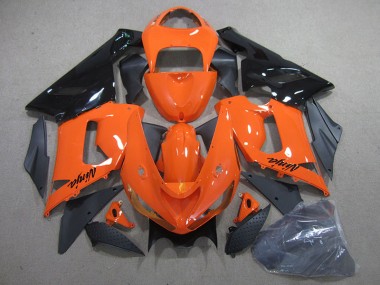 2005-2006 Orange Noir Ninja Kawasaki ZX6R Carénage Moto