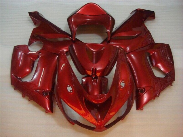 2005-2006 Rouge Kawasaki ZX6R Carénage Moto