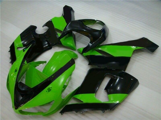 2005-2006 Vert Noir Kawasaki ZX6R Carénage Moto