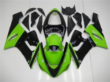 2005-2006 Vert Noir Kawasaki ZX6R Carénages Moto