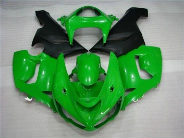 2005-2006 Vert Noir Mat Kawasaki ZX6R Carénage Moto