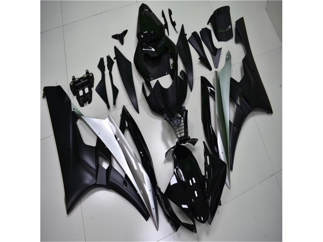 2006-2007 Argent Noir Yamaha YZF R6 Kit Carénages Motos Complet