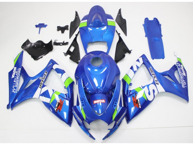 2006-2007 Bleu Blanc Suzuki GSXR 600/750 Kit Carénages Motos Complet