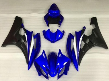 2006-2007 Bleu Noir Yamaha YZF R6 Kit Carénages Motos Complet