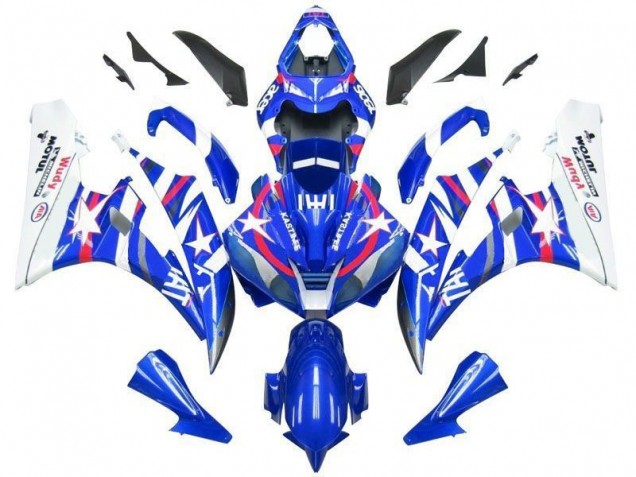 2006-2007 Bleu Star Fiat Yamaha YZF R6 Carénage Moto