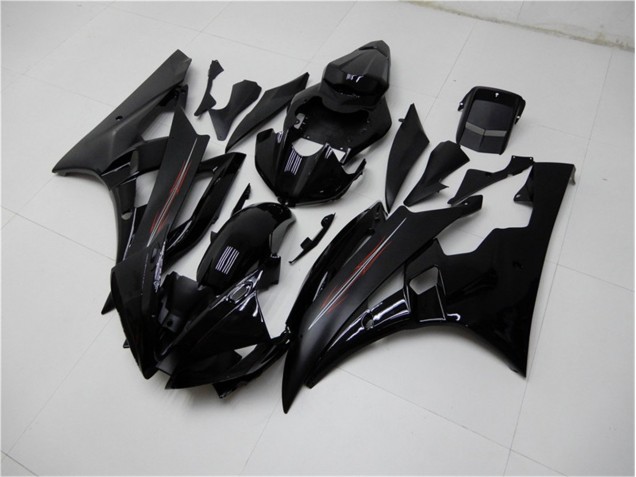 2006-2007 Brillant Noir Mat Yamaha YZF R6 Carénage Moto