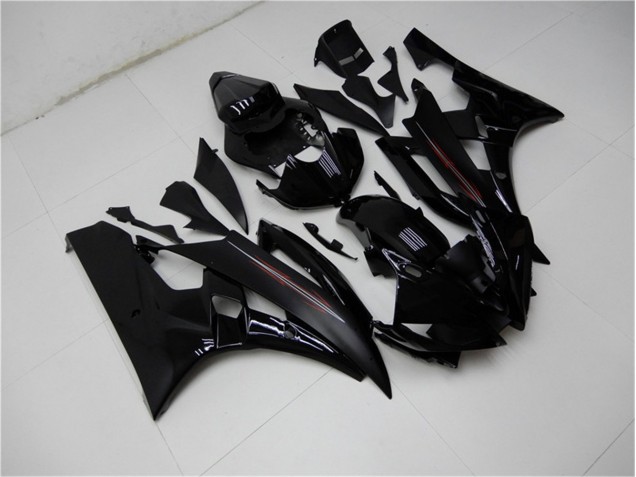 2006-2007 Brillant Noir Mat Yamaha YZF R6 Carénage Moto