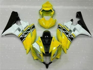 2006-2007 Jaune Blanc Noir Yamaha YZF R6 Carénages Moto