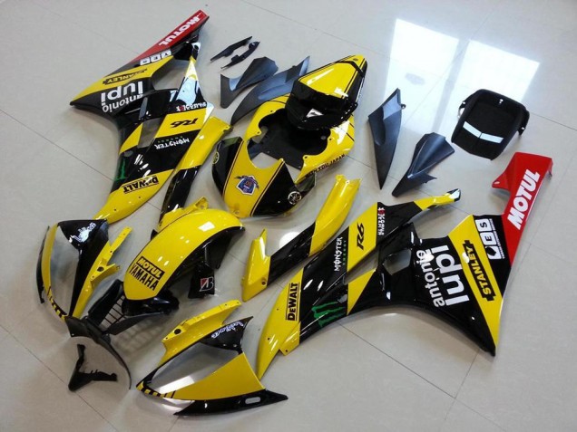 2006-2007 Jaune Monster Lupi Yamaha YZF R6 Carénage Moto