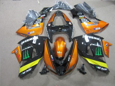 2006-2007 Noir Orange Monster Kawasaki ZX10R Carénage Moto