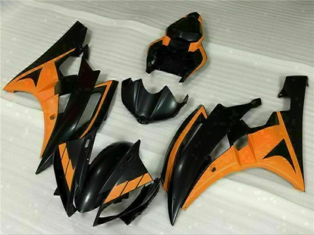 2006-2007 Noir Orange Yamaha YZF R6 Carénage Moto