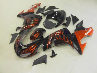 2006-2007 Orange Flamme Kawasaki ZX10R Carénage Moto