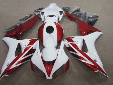 2006-2007 Rouge Blanc Honda CBR1000RR Carénages Moto