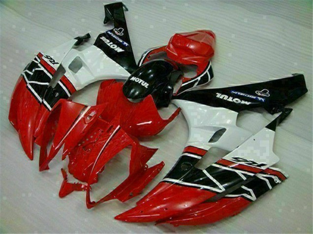 2006-2007 Rouge Blanc Yamaha YZF R6 Carénage Moto de Rechange