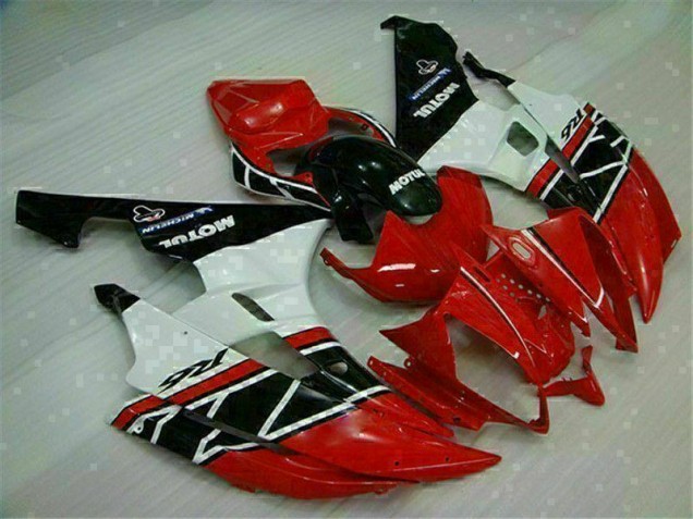 2006-2007 Rouge Blanc Yamaha YZF R6 Carénage Moto de Rechange