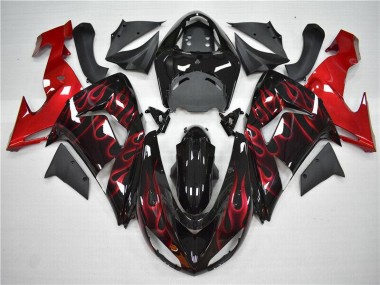 2006-2007 Rouge Flamme Kawasaki ZX10R Carénage Moto