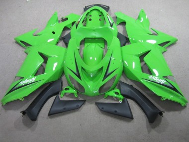 2006-2007 Vert Blanc Ninja Kawasaki ZX10R Carénage Moto